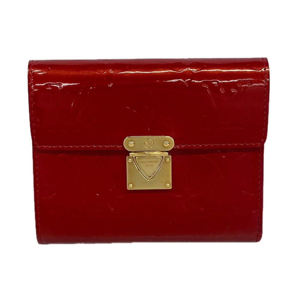 Louis Vuitton Tri-fold Wallet Vernis Portefeuille Koala M91979 Pomme d'Amour ...